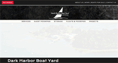 Desktop Screenshot of darkharborboatyard.com